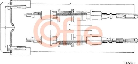 Cofle 11.5821 - Seilzug, Feststellbremse parts5.com