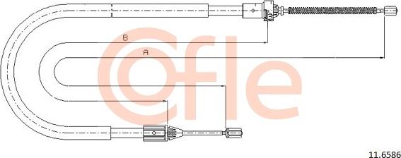 Cofle 11.6586 - Жило, ръчна спирачка parts5.com