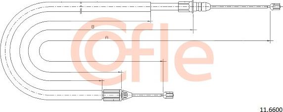 Cofle 11.6600 - Cable de accionamiento, freno de estacionamiento parts5.com