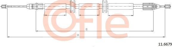 Cofle 11.6679 - Vaijeri, seisontajarru parts5.com