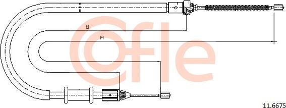 Cofle 11.6675 - Vaijeri, seisontajarru parts5.com