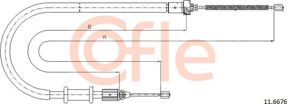 Cofle 11.6676 - Vaijeri, seisontajarru parts5.com