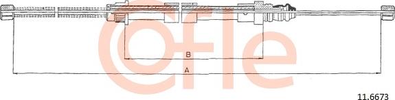 Cofle 11.6673 - Sajla, ručna kočnica parts5.com