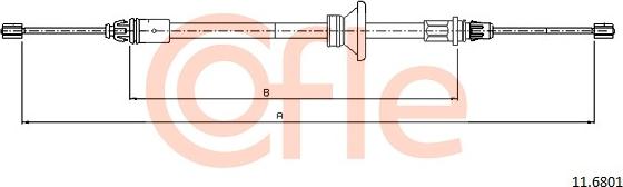 Cofle 11.6801 - Seilzug, Feststellbremse parts5.com