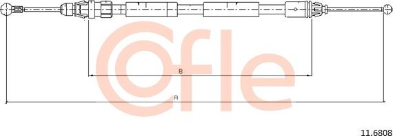 Cofle 11.6808 - Čelično uže, parkirna kočnica parts5.com