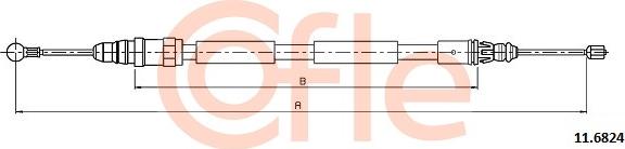 Cofle 11.6824 - Cable, parking brake parts5.com