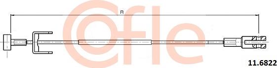 Cofle 92.11.6822 - Cable de accionamiento, freno de estacionamiento parts5.com