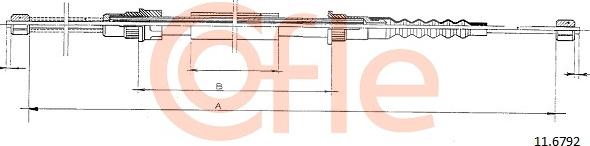 Cofle 92.11.6792 - Cable, parking brake parts5.com