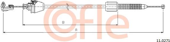 Cofle 92.11.0271 - Gaz pedalı teli parts5.com