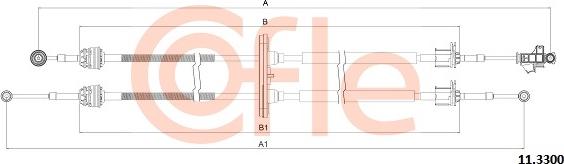 Cofle 92.11.3300 - Cable, manual transmission parts5.com