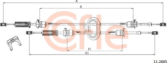 Cofle 92.11.2885 - Въжен механизъм, ръчна трансмисия parts5.com