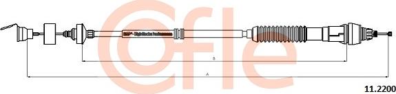 Cofle 11.2200 - Cable de accionamiento, accionamiento del embrague parts5.com