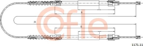 Cofle 92.11.7111 - Cable, parking brake parts5.com