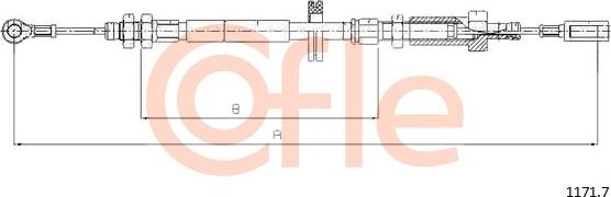 Cofle 1171.7 - Cięgło, hamulec postojowy parts5.com