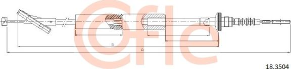 Cofle 18.3504 - Cable de accionamiento, accionamiento del embrague parts5.com