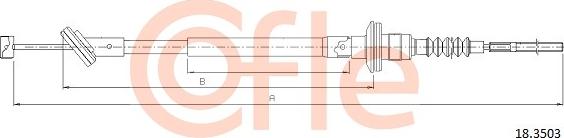 Cofle 18.3503 - Cable de accionamiento, accionamiento del embrague parts5.com