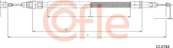 Cofle 12.0744 - Ντίζα, φρένο ακινητοποίησης parts5.com