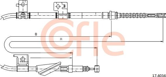 Cofle 17.4034 - Cable de accionamiento, freno de estacionamiento parts5.com