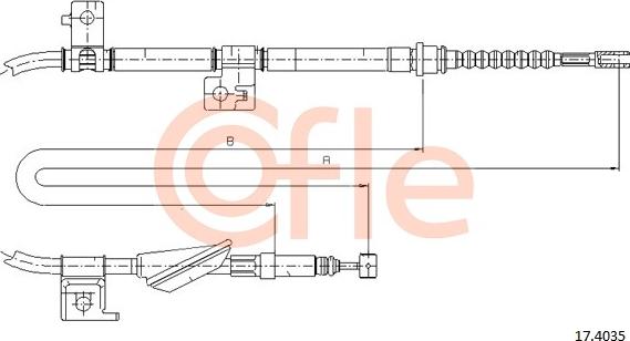 Cofle 92.17.4035 - Cable de accionamiento, freno de estacionamiento parts5.com