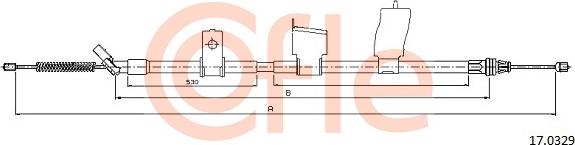 Cofle 92.17.0329 - Cable, parking brake parts5.com