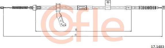 Cofle 92.17.1483 - Cable, parking brake parts5.com