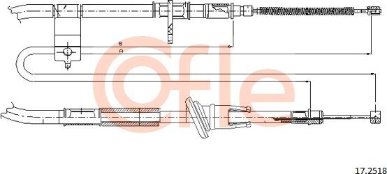 Cofle 92.17.2518 - Cablu, frana de parcare parts5.com