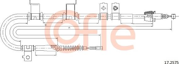 Cofle 17.2575 - Tel halat, el freni parts5.com