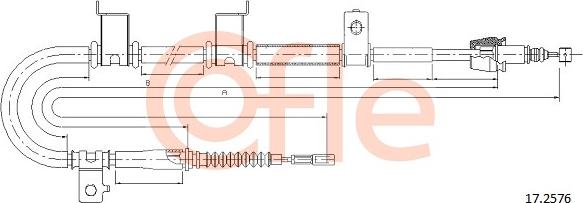 Cofle 17.2576 - Tel halat, el freni parts5.com