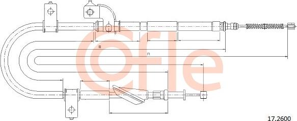 Cofle 17.2600 - Cablu, frana de parcare parts5.com