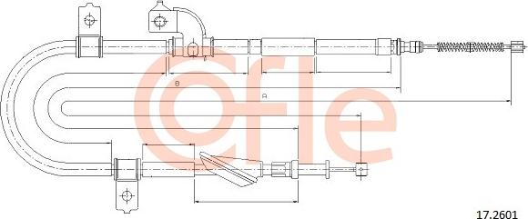 Cofle 17.2601 - Cablu, frana de parcare parts5.com