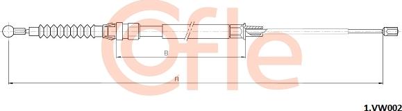 Cofle 92.1.VK002 - Тросик, cтояночный тормоз parts5.com