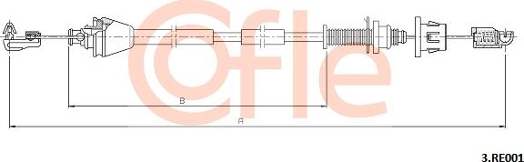 Cofle 92.3.RE001 - Accelerator Cable parts5.com