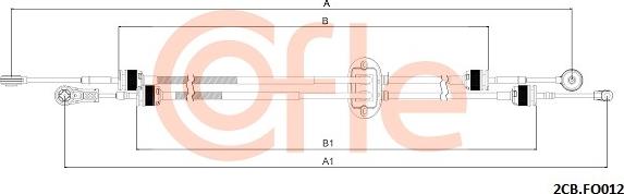 Cofle 92.2CB.FO012 - Cable, manual transmission parts5.com