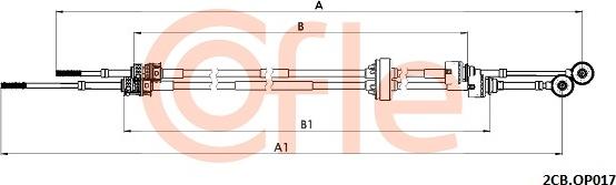 Cofle 92.2CB.OP017 - Cable de accionamiento, caja de cambios parts5.com