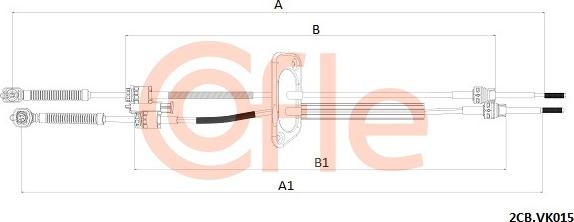 Cofle 92.2CB.VK015 - Трос, ступенчатая коробка передач parts5.com