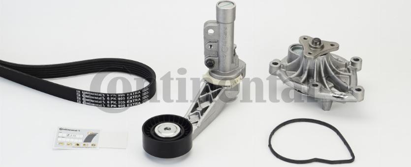 Continental CTAM 6PK905 EXTRA WP1 - Pompa apa + Set curea transmisie cu caneluri parts5.com