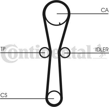 Continental CTAM CT954 - Correa dentada parts5.com