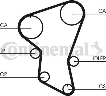 Continental CTAM CT516 - Correa dentada parts5.com