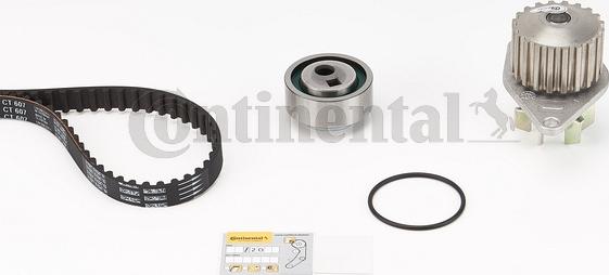 Continental CTAM CT 607WP1 - Pompa wodna + zestaw paska rozrządu parts5.com