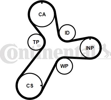 Continental CTAM CT1237WP1 - Vízpumpa + fogasszíj készlet parts5.com