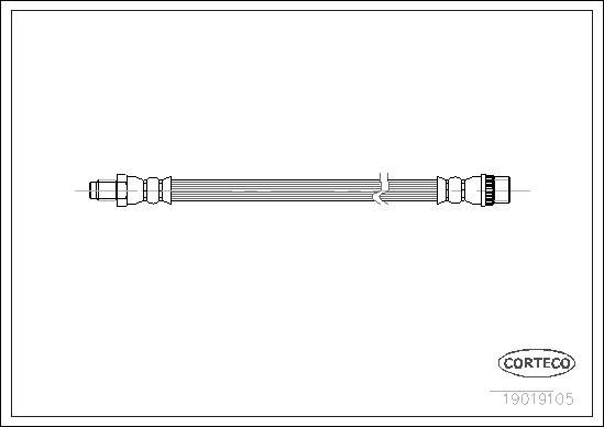 Corteco 19019105 - Спирачен маркуч parts5.com