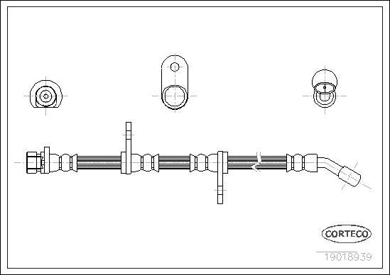 Corteco 19018939 - Furtun frana parts5.com