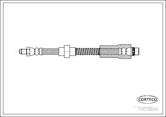 Corteco 19018895 - Zavorna cev parts5.com