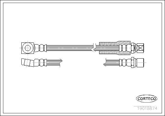 Corteco 19018874 - Flexible de frein parts5.com