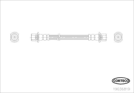 Corteco 19036819 - Kočno crijevo parts5.com