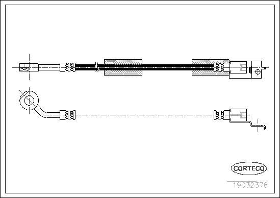 Corteco 19032376 - Kočno crijevo parts5.com