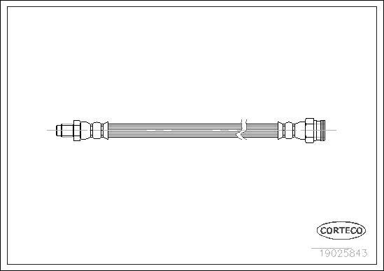 Corteco 19025843 - Brzdová hadica parts5.com