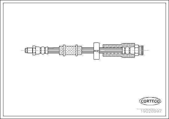 Corteco 19026697 - Brzdová hadica parts5.com