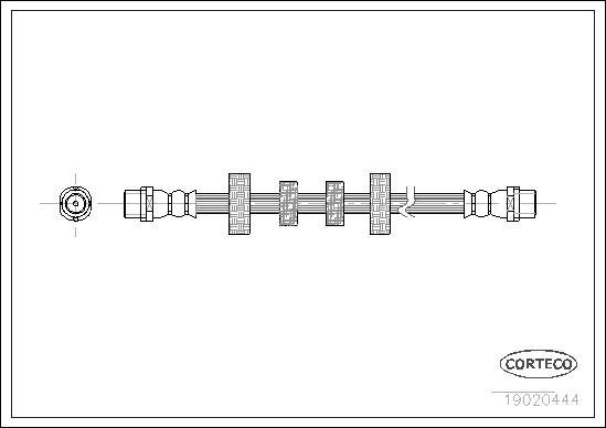 Corteco 19020444 - Tubo flexible de frenos parts5.com