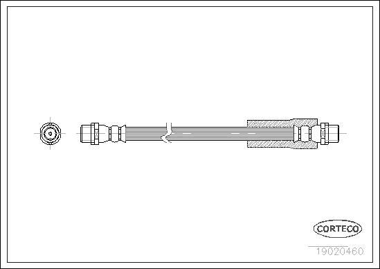 Corteco 19020460 - Przewód hamulcowy elastyczny parts5.com